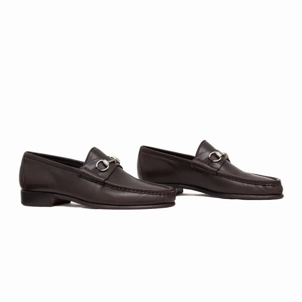 VTG GUCCI Tom Ford Era Brown Leather Horsebit 1953 Loafers EU43 US10 D